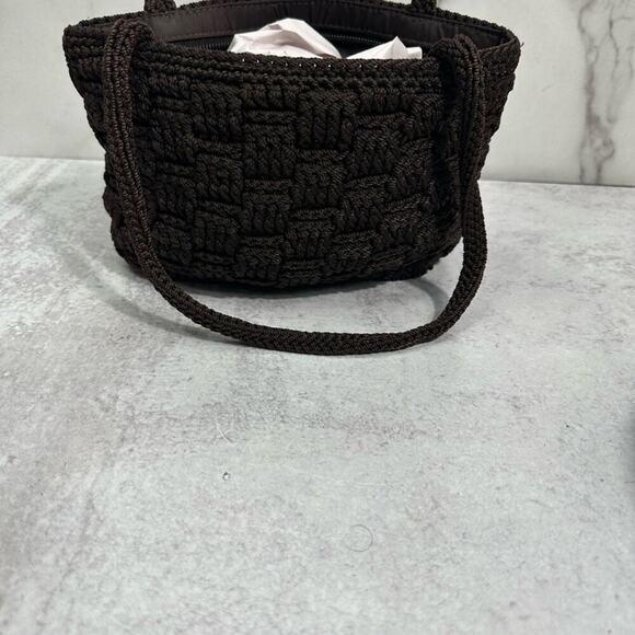 The Sak Brown Crocheted Woven Mini Handbag - Picture 3 of 13
